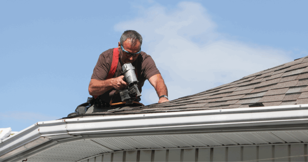 putting the final touches on a roof repair in denver