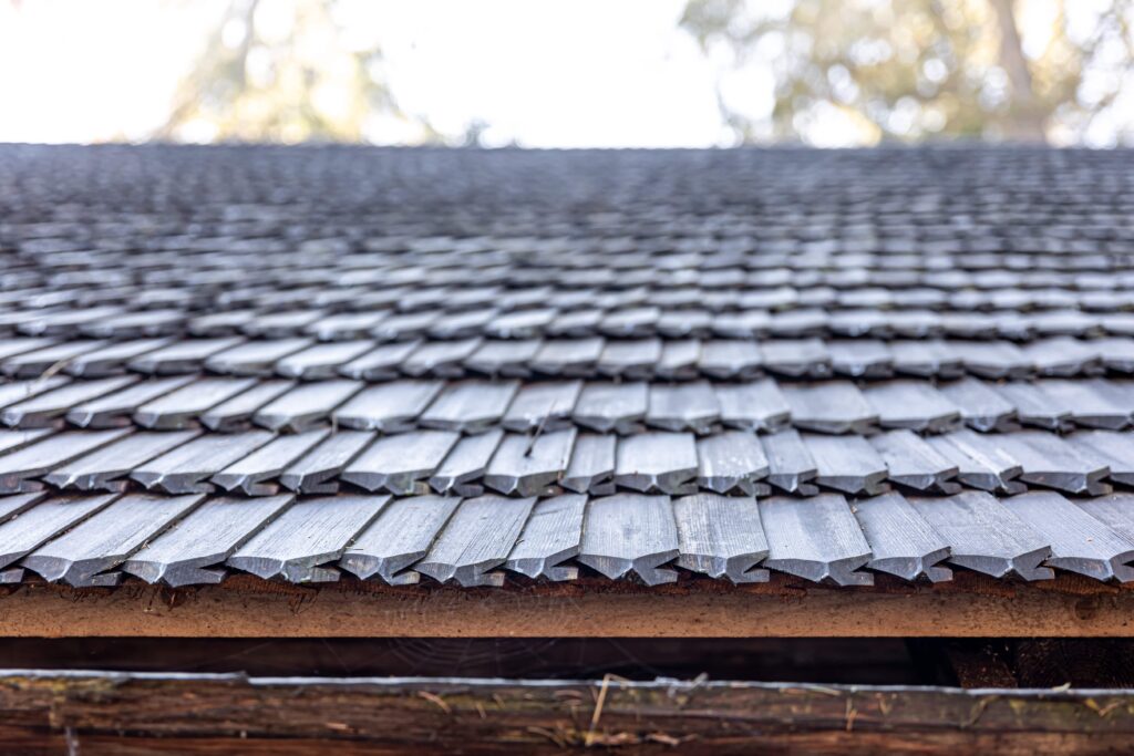 Close-up of a residential roof.